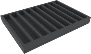 IUMFNS035BO 370 mm x 270 mm x 35 mm foam tray with 9 compartments
