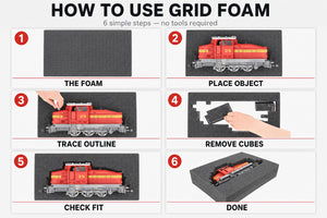 IUMFOR050 370 mm x 270 mm x 50 mm Pick and Pluck foam tray