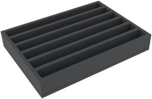 IUMFPE055BO 370 mm x 270 mm x 55 mm foam tray with 6 compartments