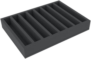 IUMFPG055BO 370 mm x 270 mm x 55 mm foam tray with 8 compartments