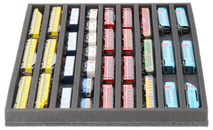 JV035A003 Feldherr foam insert for model railway - N scale - 9 compartments - for horizontal storage
