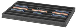 Foam insert for model railway - H0e scale - 7 compartments - for horizontal storage - JV040A007