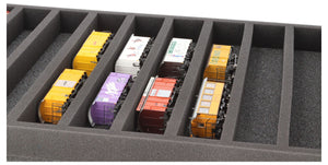 JV045A001 Feldherr foam insert for model railway - H0m scale - 10 compartments - for horizontal storage