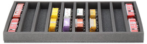 JV045A001 Feldherr foam insert for model railway - H0m scale - 10 compartments - for horizontal storage