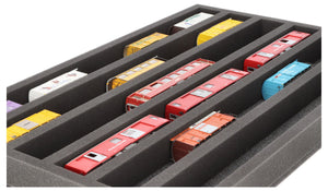 JV045A002 Feldherr foam insert for model railway - H0m scale - 6 compartments - for horizontal storage