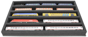 JV050A003 Feldherr foam insert for model railway - H0 scale - 5 compartments - for horizontal storage