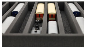 Foam insert for model railway - H0e scale - 14 compartments - for upright storage - JV050A008