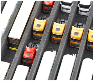JV055A004 Foam insert for model cars 1:87 - Trucks, buses, utility vehicles - 8 compartments