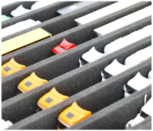 JV055A004 Foam insert for model cars 1:87 - Trucks, buses, utility vehicles - 8 compartments