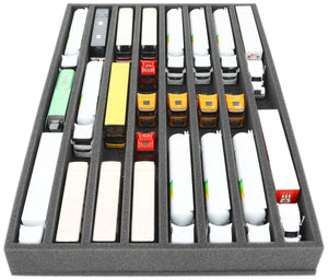 JV055A004 Foam insert for model cars 1:87 - Trucks, buses, utility vehicles - 8 compartments
