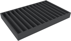 JVMFPF055BO 570 mm x 370 mm x 55 mm foam tray with 13 compartments