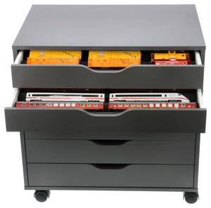 Feldherr Zugliege - H0 scale 60 x 42 cm - for IKEA ALEX drawer unit on casters - 5 compartments - KQMFQNA01
