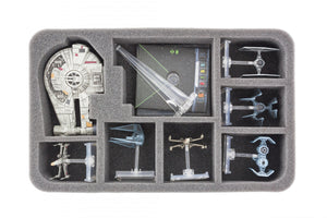 Feldherr MINI PLUS Case for X-Wing Rebel Transport, Millennium Falcon, YT-2400 Freighter
