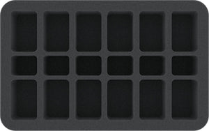 HS050A021 50 mm foam tray for miniatures in scale 1:72 (20 mm) - 18 compartments