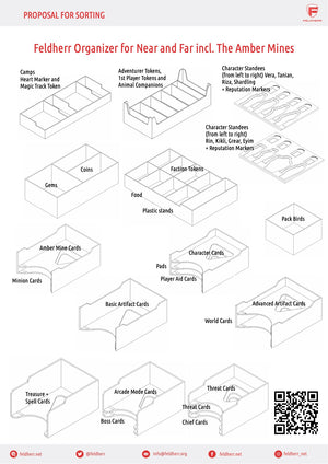 Feldherr Organizer Insert for Near and Far incl. The Amber Mines expansion