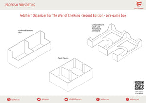 Feldherr Organizer Insert for The War of the Ring Second Edition - core game box