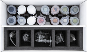 Feldherr Storage Box TCHS105 for miniatures + Citadel paint pots + brushes