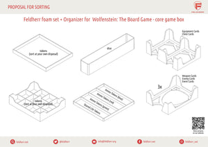 Feldherr foam set + Organizer Insert for Wolfenstein: The Board Game - core game box