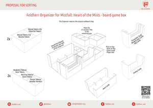 Feldherr Organizer Insert for Mistfall: Heart of the Mists - board game box