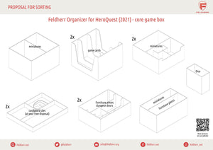 Feldherr Organizer Insert for HeroQuest (2021) - core game box