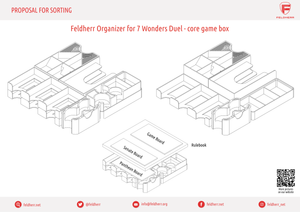 Feldherr Organizer Insert for 7 Wonders Duel - core game box