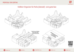 Feldherr Organizer Insert for Parks (sleeved) - core game box