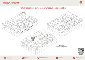 Feldherr Organizer Insert for Council of Shadows - core game box