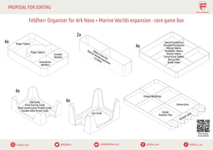 Feldherr Organizer Insert for Ark Nova + Marine Worlds expansion - core game box