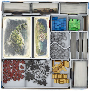 Feldherr Organizer Insert with 3D Tokens Upgrade Set for Anno 1800 + The Expansion - core game box