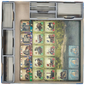 Feldherr Organizer Insert with 3D Tokens Upgrade Set for Anno 1800 + The Expansion - core game box