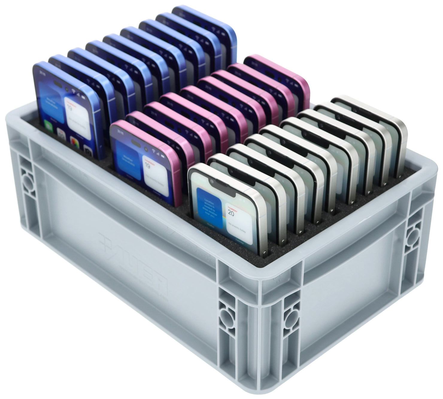 Compact A4 mobile oasis - organization and security for up to 27 smartphones