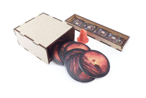 Boardgame Organizer Insert for Blood Rage and Mystics of Midgard, Gods of Asgard, 5 Players and all Kickstarter Exclusives