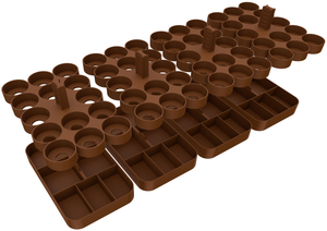 Feldherr paint racks + token trays for 4L Really Useful Boxes - 56 Citadel Paint Pots (12 ml) + game material