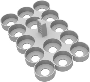 Feldherr paint racks + token trays for 4L Really Useful Boxes - 56 Citadel Paint Pots (12 ml) + game material