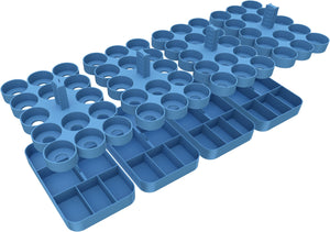Feldherr paint racks + token trays for 4L Really Useful Boxes - 56 Citadel Paint Pots (12 ml) + game material