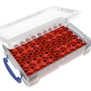 Feldherr paint racks + token trays for 4L Really Useful Boxes - 56 Citadel Paint Pots (12 ml) + game material