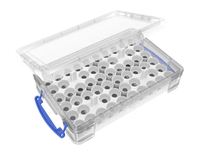 Feldherr paint racks + token trays for 4L Really Useful Boxes - 56 Citadel Paint Pots (12 ml) + game material