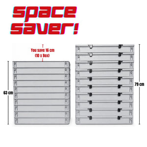 Stackable Eurobox 60 x 40 cm with PanoramaLiege for model railway - 5 compartments for H0 scale