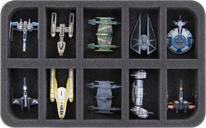 Transporter with 2 storage boxes for Star Wars X-Wing Empire and Rebels