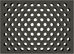 IUMFMB050 PU Foam Insert with 100 Round Through-Holes, 17 mm Diameter
