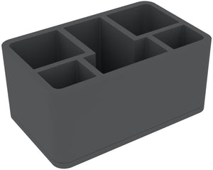 HSMFQP125BO 125 mm Half-Size foam tray with 5 compartments