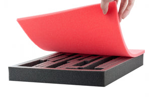 FS010Bred 345 mm x 275 mm x 10 mm colored foam for Shadowboard red